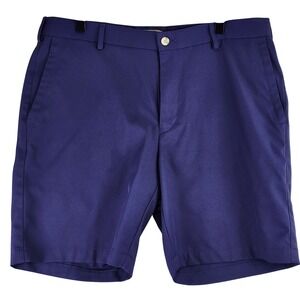 Peter Millar Crown Sport Shorts Mens 34 Navy Blue Golf Performance Luxury
